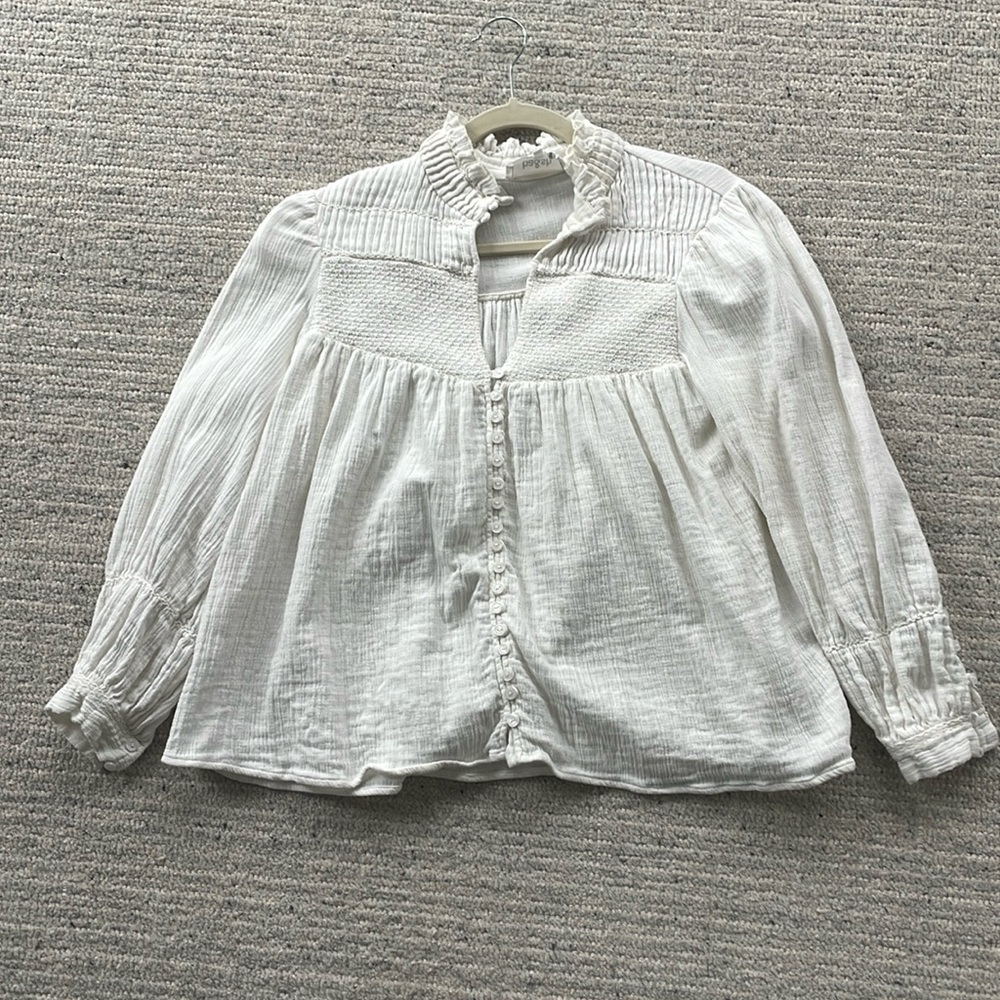 Ba&sh white peasant top